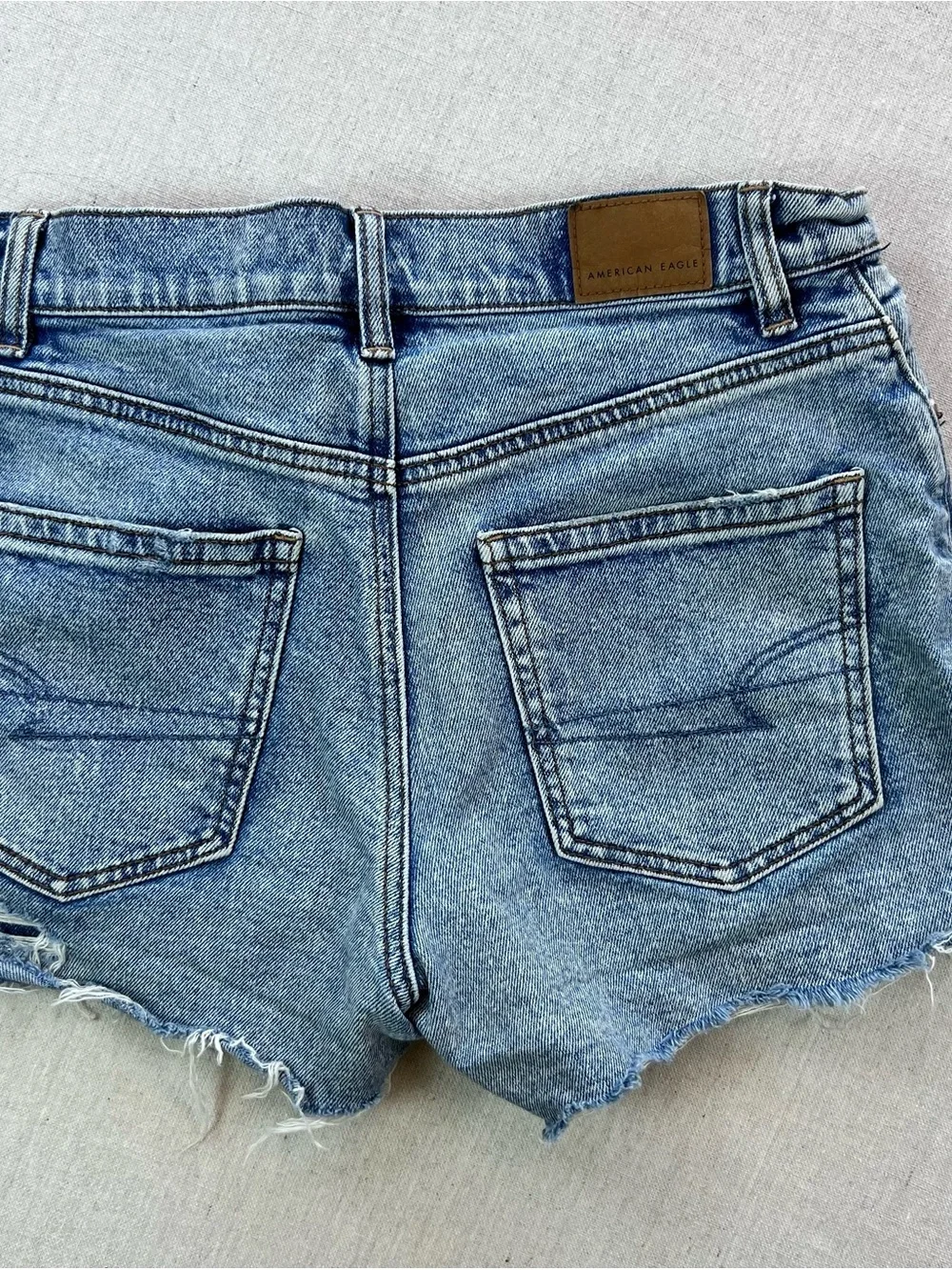 Women’s Distressed High-Rise Ripped Distressed Comfy Boho Indie Denim Shorts - 2 - Picture 2 of 9